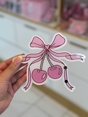 Pinky Cherry bow tile 🎀