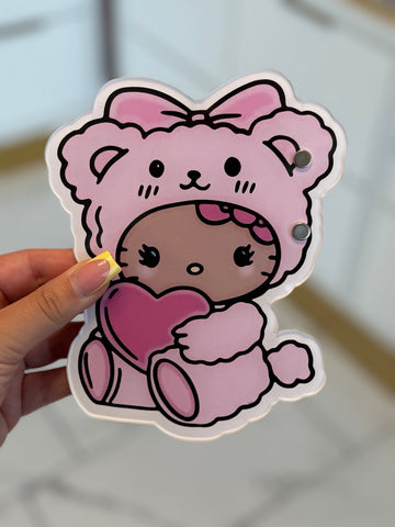 Pink Teddy lash tile