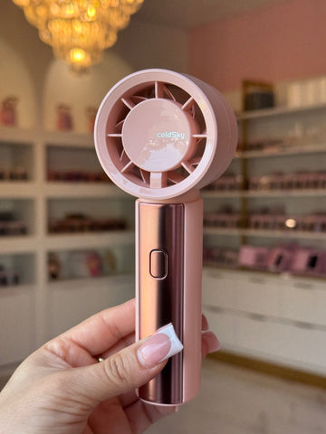 Pink Rose Gold Portable Fan